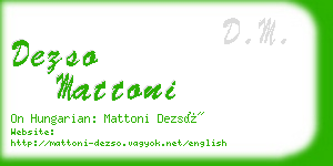 dezso mattoni business card